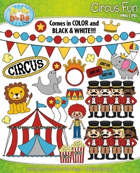 Preview of Circus Fun Clipart {Zip-A-Dee-Doo-Dah Designs}