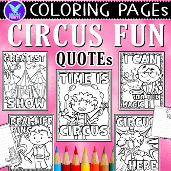 Preview of Circus Fun Magic Show Coloring Pages & Writing Paper Activities No PREP