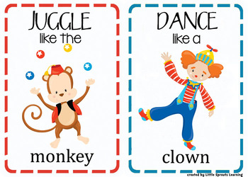 Circus Movement Cards - Brain Breaks (Transition activity) | TpT