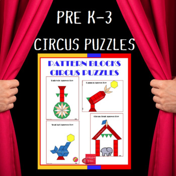 Preview of Circus Pattern Block Mat Printables & Worksheets