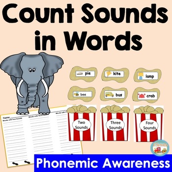 Preview of Count the Phonemes or Sounds in Words~Circus Peanuts, Phonemic Awareness K-1