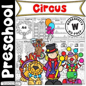 Preview of Circus Preschool Worksheets