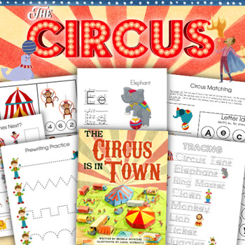 Preview of Circus Printable Activity Pack for Kids Summer Activity