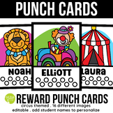 Circus Reward Punch Cards Student and Class Goal Setting I