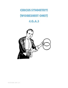 Preview of Circus Symmetry - 4.G.A.3 - Worksheet ONLY