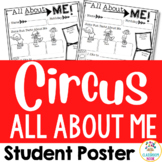 Circus Theme: All About Me Poster for Back to School or Op