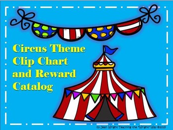 Preview of Circus Theme Behavior Clip Chart and Reward Catalog