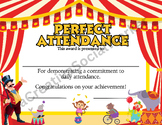 Circus Theme Certificate of Attendance