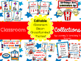 Circus and Carnival Theme Classroom Decor EDITABLE