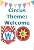 Circus Theme Decor- Welcome Bunting