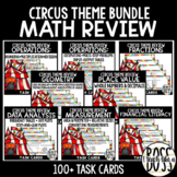 Circus Theme Math Task Cards Bundle (STAAR Aligned)