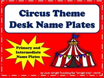Preview of Circus Theme Name Plates