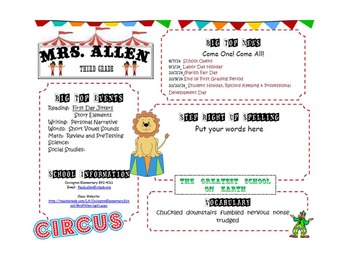 Preview of Circus Theme Newsletter 2