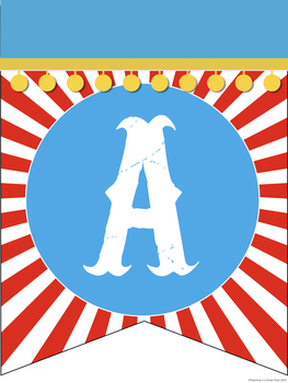 Circus Themed Banner // Letters A-Z and Numbers 0-9 // FREE for a Short ...