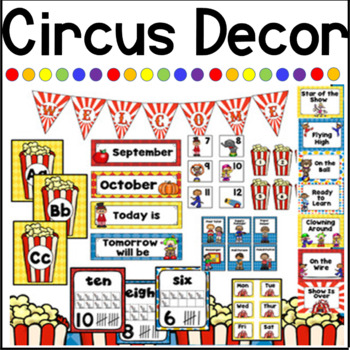 Circus Themed Classroom Decor Bundle by Frick and Frack's Teaching Shack