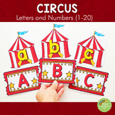 Circus Themed Letters and Number Cards