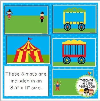 circus themed math mats for preschool and kindergarten by julie locke