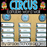 Editable High Frequency Circus Word Wall Template With Pri