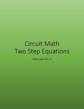 Preview of Circut Math Two Step Equation