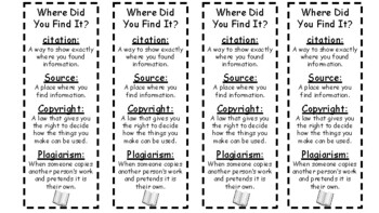 Preview of Citation Glossary Bookmark