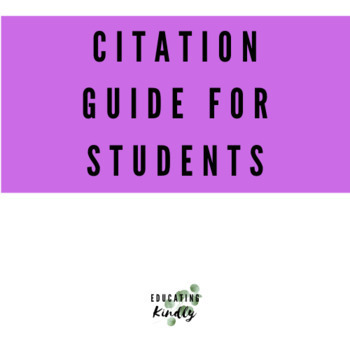 Preview of Citation Guide for Students