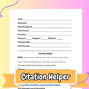 Preview of Citation Helper