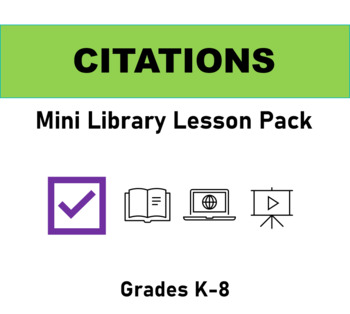 Preview of Citations Library Mini Lesson Pack