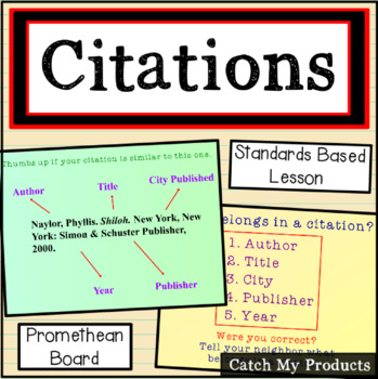 Preview of In-Text Citation Practice for PROMETHEAN  Board