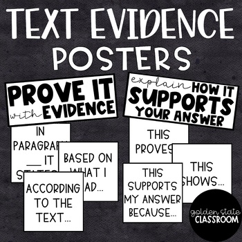 Preview of Cite Text Evidence Posters