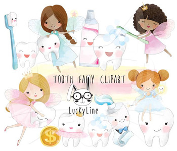 Preview of Cite tooth Fairy Clipart Instant Download PNG file - 300 dpi.