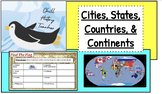 Cites, States, Countries, & Continents Slide Deck