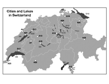 Cities and Lakes in Switzerland Map Crossword by Northeast Education