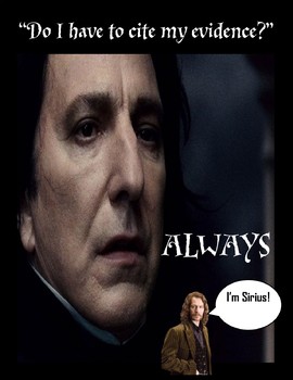 Preview of Citing Evidence: A Harry Potter Poster