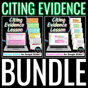 Preview of Citing Evidence Embedding Quotes Digital Mini-Lesson BUNDLE | Teacher & Student
