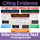 Citing Evidence: Informational Text Dependent Questions Se