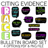 Citing Evidence [RACE(S), ACE, RAP] Bulletin Board Set | Posters