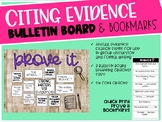 Citing Evidence - Text Evidence Bulletin Board & Boomarks