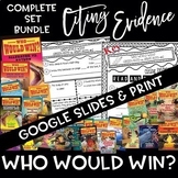 Citing Evidence WHO WOULD WIN? Nonfiction Response BUNDLE 