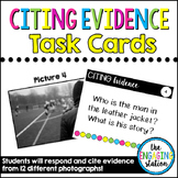 12 Citing Evidence from Photographs Task Cards