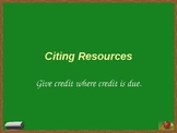 Citing Resources Presentation
