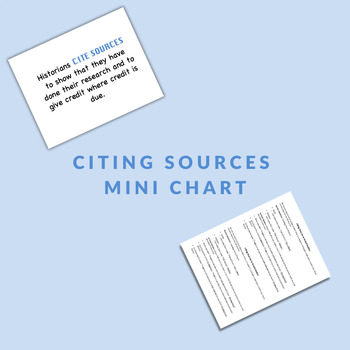 Preview of Citing Sources Mini Chart