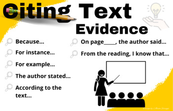 Preview of Citing Text Evidence