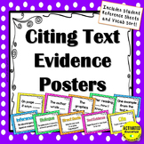 Citing Text Evidence Posters