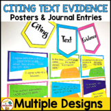 Citing Text Evidence Posters and Journal Entries