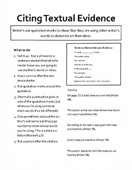 definition of textual evidence