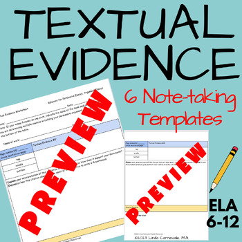 Preview of Citing Text Evidence Worksheets-Argumentative Essay, Persuasive, Opinion Writing