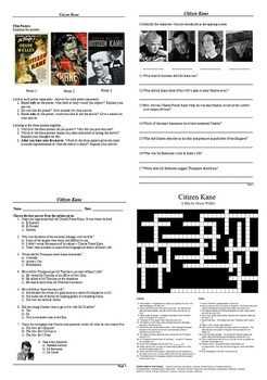Preview of Citizen Kane Study Guide - Active Learning Resources Bundle