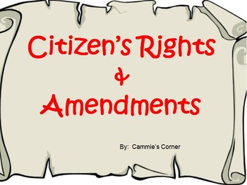 Preview of Citizen's Rights and Amendments BUNDLE- 5th Social Studies