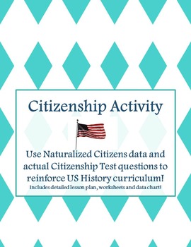 Preview of Citizenship Activity - Naturalized Citizens and Practice Test Questions