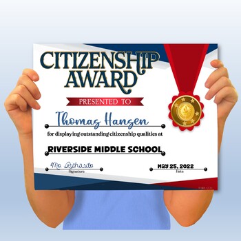 citizenship award characteristics